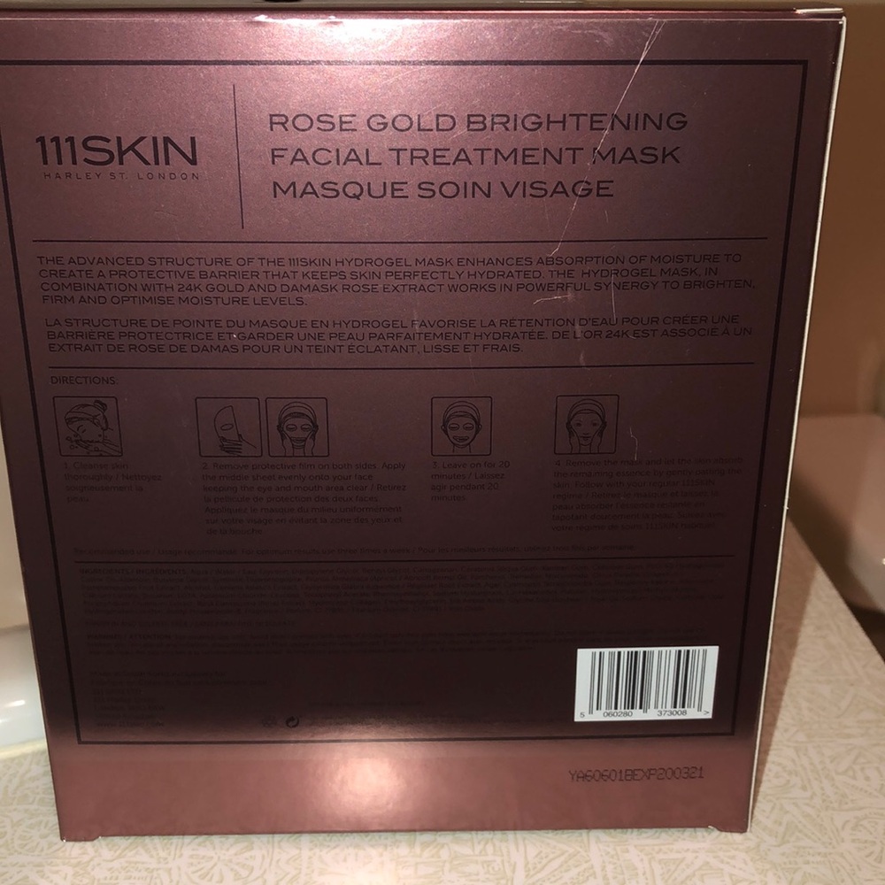 NEW 5 count ROSE GOLD FACIAL TREATMENT MASK - Picture 3 of 3